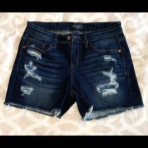 Judy Blue Denim Shorts w/Destroyed Denim Patches
